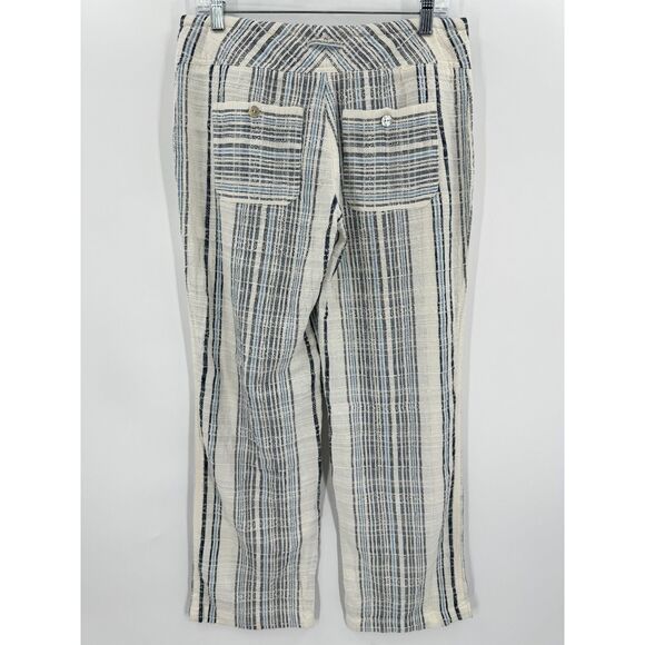 NWOT SUNDANCE Gigi Cotton Lightweight Boho Pant Size PS Petite S Blue White - Picture 4 of 7